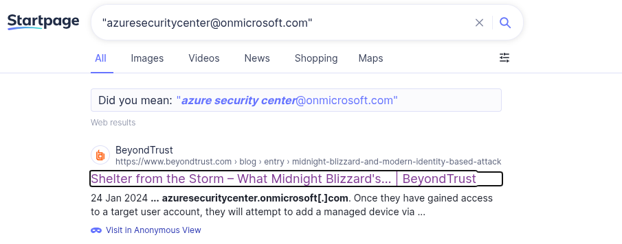 https://www.startpage.com/sp/search?query=%22azuresecuritycenter%40onmicrosoft.com%22 image